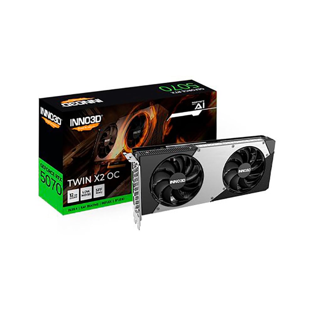 Amazon.com: Inno3D GeForce RTX 5070 Twin X2 OC 12GB GDDR7 Reflex 2